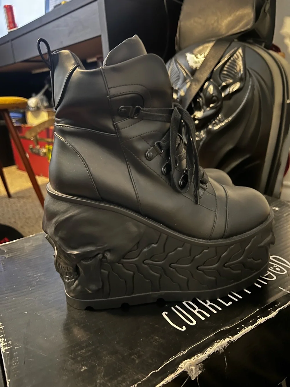 Killstar - Skull Boots - Size 7